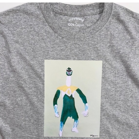 Art on Fabric Gray Green Power Ranger Tee - Picture 4 of 5